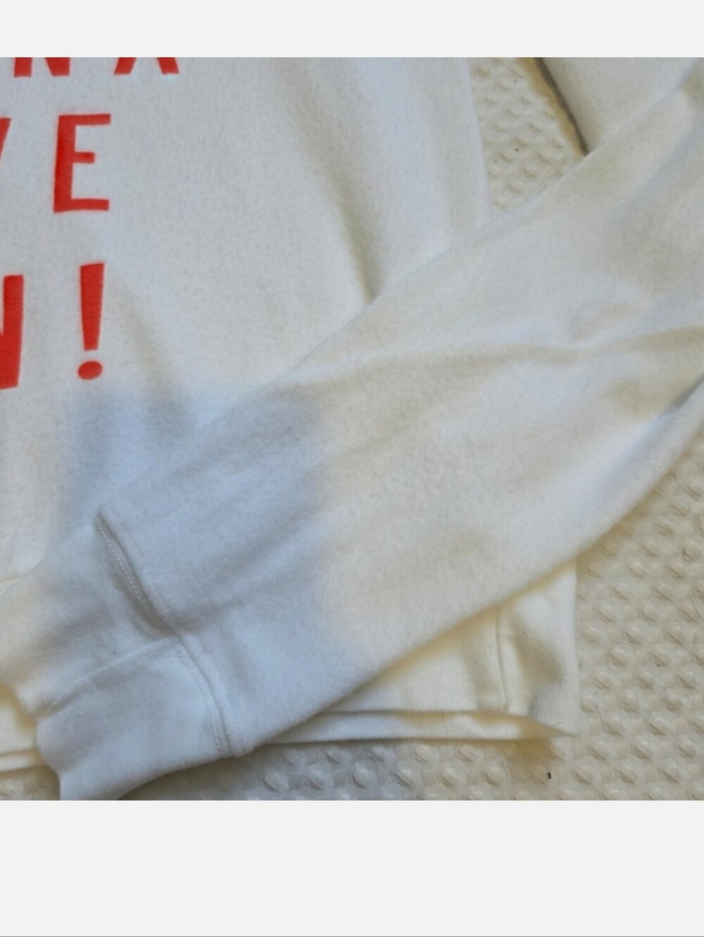Wildfox White Long Sleeve Tee with Red Graphic Text - Picture 5 of 11
